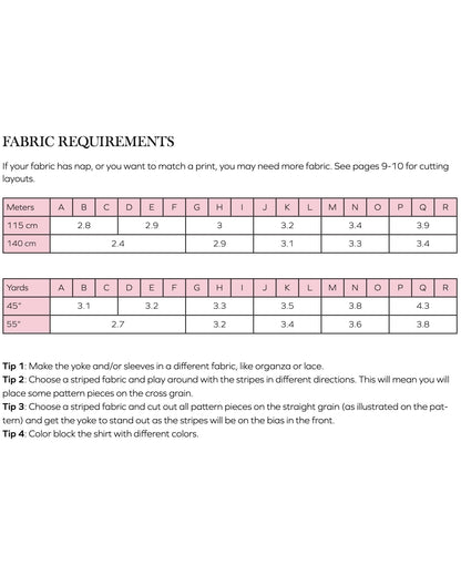 Freya Shirt PDF Sewing Pattern