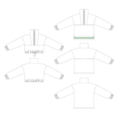 Zoe Half Zip PDF Sewing Pattern