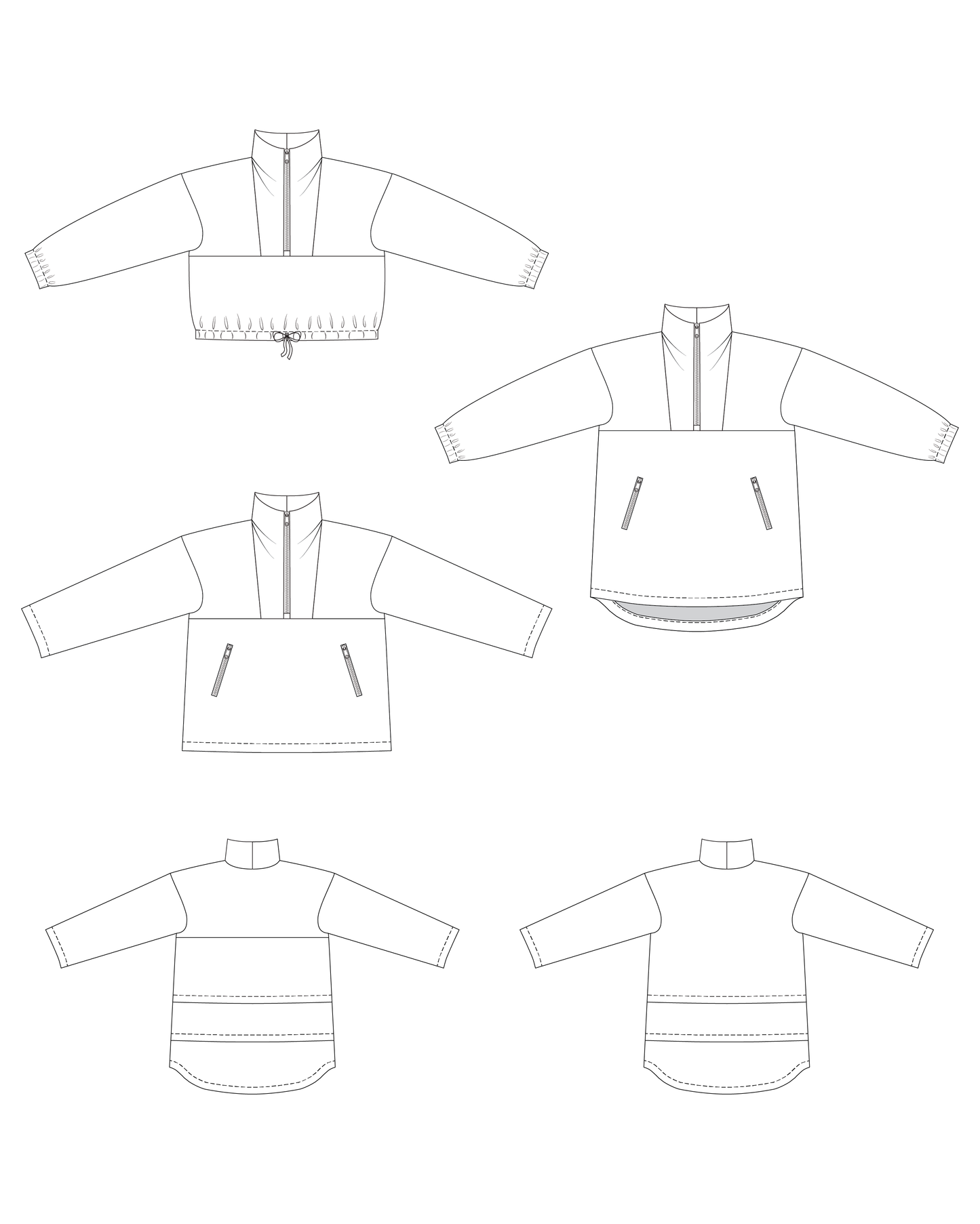 Zoe Half Zip PDF Sewing Pattern