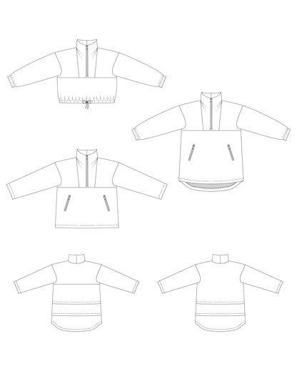 Zoe Half Zip PDF Sewing Pattern